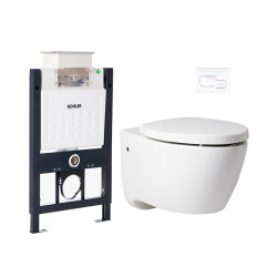  KOHLER 科勒 K-18609T-BW-0 维雅挂墙式座便器 (带缓降盖板)
