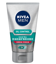 NIVEA 妮维雅 男士 控油抗痘矿物炭洁面泥 100g *5件