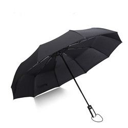 昵迪 十骨雨伞 直径110CM 黑色