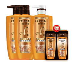 欧莱雅(LOREAL)洗发水 洗护套装 精油润养洗发露+精油润养润发乳 *2件