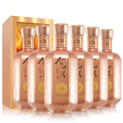 今世缘 白酒 A9 浓香型 42度 500ml*6瓶 整箱白酒 内赠礼品袋 礼盒装 *2件
