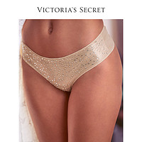  VICTORIA'S SECRET 11134308 水钻装饰性感低腰丁字裤 (银、m)
