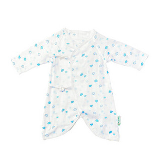 PurCotton 全棉时代 春夏婴幼儿纱布蝶衣 (蓝棉朵、66/44 建议3-6个月、 1件/袋 )