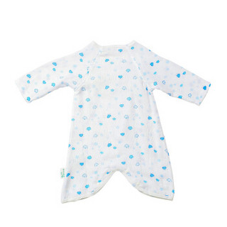 PurCotton 全棉时代 春夏婴幼儿纱布蝶衣 (蓝棉朵、66/44 建议3-6个月、 1件/袋 )