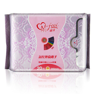 N-feel 娜菲 远红外负离子棉面卫生巾（日用）245mm*20片