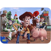 Disney 迪士尼 玩具总动员 11DF2428 积木拼插玩具-玩具总动员100片铁盒装