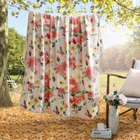 乐蜗家纺LOVO HOME 罗莱生活 法兰绒毛毯 切尔西花园 150*200cm