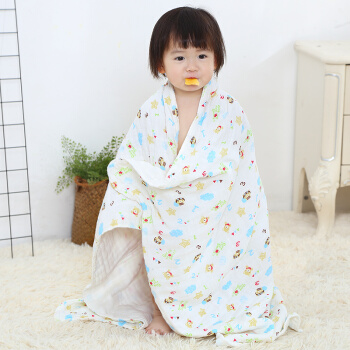 竹之锦 纯棉婴幼儿浴巾 350g/条 110×110cm