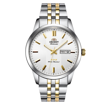 orient 东方表 经典三星系列 sab0b008wb 全自动机械男表 双日历