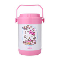THERMOS 膳魔师 真空不锈钢保温便当桶提锅保温饭盒 (粉色Kitty、 1500ml)