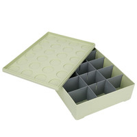 快乐猫 SN201 内衣袜子收纳盒 绿色