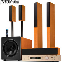 INTON 英顿 SM-9208 家庭影院音响组合7件套 木纹色