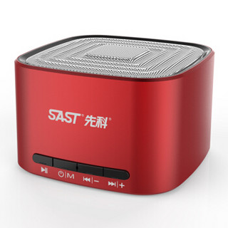 先科（SAST）P11 蓝牙音箱低音炮双响 无线家庭影院可前后组合 迷你便携户外可插卡小播放器(单个红色)