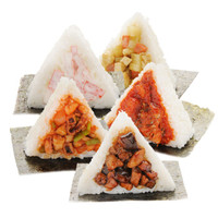京鲁远洋 国产冷冻饭团组合5种口味500g5枚方便菜海鲜水产儿童早餐寿