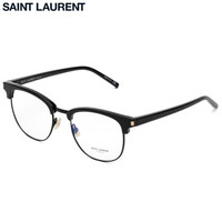 圣罗兰Saint Laurent eyewear男款光学镜架 板材嵌金属半框近视眼镜 SL 104-005 黑板材+黑色金属镜框 52mm