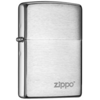 ZIPPO 之宝 打火机 拉丝镀铬商标200 镭射 200ZL-A-000018