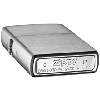 之宝(Zippo)打火机 打火机拉丝镀铬商标200 煤油防风火机