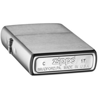 ZIPPO 之宝 打火机 拉丝镀铬商标200 镭射 200ZL-A-000018
