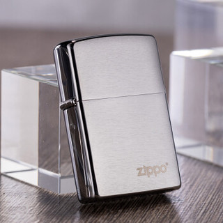 之宝(Zippo)打火机 打火机拉丝镀铬商标200 煤油防风火机