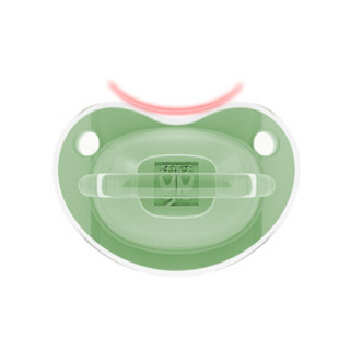 gb 好孩子 蜜糖水晶系列 F80106 婴儿硅胶安抚奶嘴 (一段+二段、2只装、军绿色+啡红色)