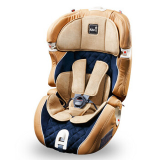 kiwy原装进口宝宝汽车儿童安全座椅isofix硬接口9个月-12岁 意大利手工真皮定制 托斯卡纳