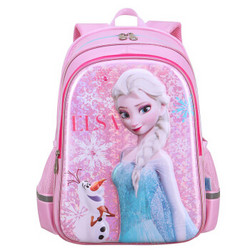 迪士尼（Disney）冰雪奇缘书包小学生女童 4-6年级休闲双肩包儿童背包 FP8028B 粉红 *2件