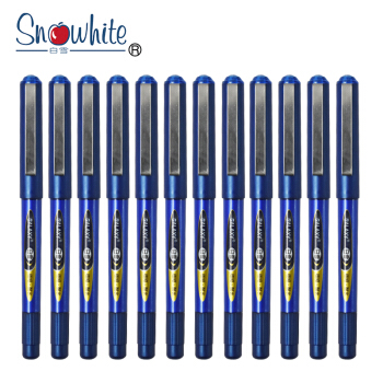 Snowhite 白雪文具 PVR-155 直液式走珠笔 (蓝色、12支装、子弹头)