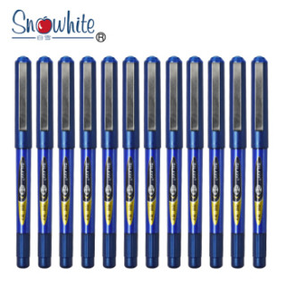 商品snowhite 白雪文具 pvr-155 直液式走珠笔 (蓝色,12支装,子弹头)