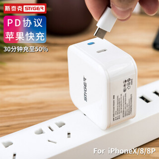 斯泰克 苹果PD充电器30W Type-C快充头USB-C充电头  iPhoneXS/XS Max/XR/8/7plus电源适配器29W