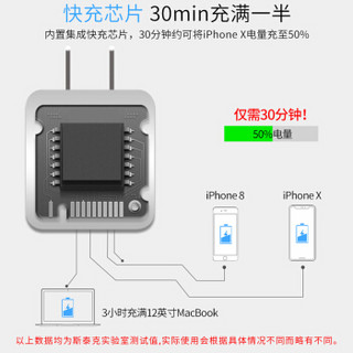 斯泰克 苹果PD充电器30W Type-C快充头USB-C充电头  iPhoneXS/XS Max/XR/8/7plus电源适配器29W