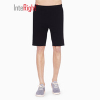 INTERIGHT运动短裤男 跑步健身 运动休闲 针织短裤 黑色 XL