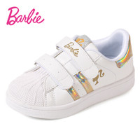 Barbie 芭比 1837 女童运动鞋 (白色/金色、 32)