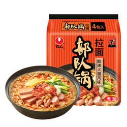 农心 方便面 韩式部队锅拉面 酸辣火腿风味130g*4包 *2件