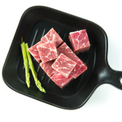 帕尔司（PALES） 进口原切牛肉粒 500g/袋 精选级安格斯谷饲牛肉 炖煮肉块 *3件