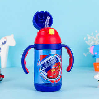 Disney 迪士尼 宝宝学饮杯吸管杯 (350ml、红色汽车)