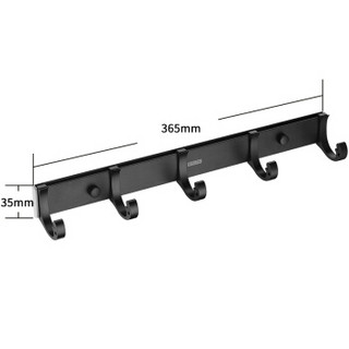 BSITN B170716 卫浴室衣钩 (黑色、五头)