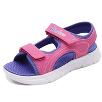 SKECHERS 斯凯奇 86933L-PKPR 大童魔术贴凉鞋 (粉红色/紫色、27.5码)