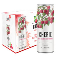 奢莉(cherie) 覆盆子(树莓)小麦水果啤酒330ml*6听 整箱装 比利时进口 *4件 +凑单品