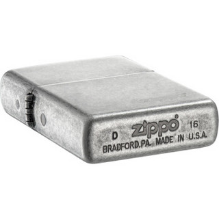 ZIPPO 之宝 打火机 仿古银-商标 镭射 121FBZL-A-000018