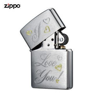 ZIPPO 之宝  200-C-000001 打火机 满心爱意 拉丝镀铬