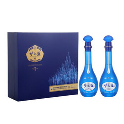 洋河(YangHe) 蓝色经典 梦之蓝M6 45度 500ml*2 礼盒装 浓香型白酒 口感绵柔