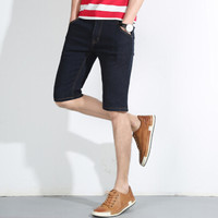 太子龙 TM007 男士牛仔短裤 T82542 黑色 31