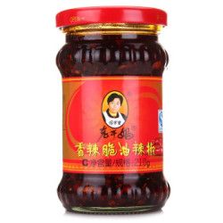 陶华碧 老干妈 香辣脆油辣椒酱 210g+泡椒一份 *7件+凑单品