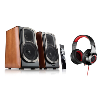  EDIFIER 漫步者 S2000MKII 2.0音箱+EDIFIER 漫步者 G4 游戏耳机 热血红