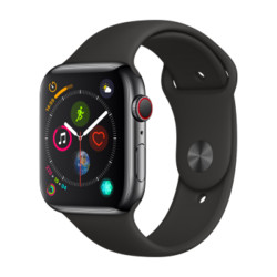 Apple 苹果 Watch Series 4苹果智能手表（GPS+蜂窝款、40mm、金色铝金属表壳、粉砂色运动型表带)