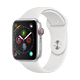 Apple Watch Series 4苹果智能手表GPS 蜂窝款 44毫米白色运动型表带