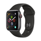  Apple 苹果 Apple Watch Series 4 智能手表 (深空灰铝金属、GPS+蜂窝网络、40mm、黑色运动表带)　