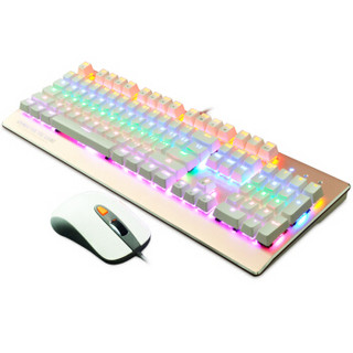 腹灵 TT104 机械键盘键鼠套装 (国产黑轴、土豪金、多色背光)
