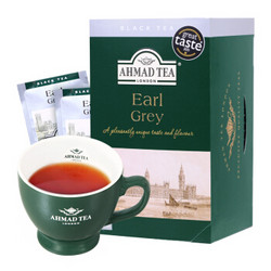 英国亚曼(AHMAD TEA)经典英式伯爵红茶 加入佛手柑清香 原装进口 2g*20包 *4件