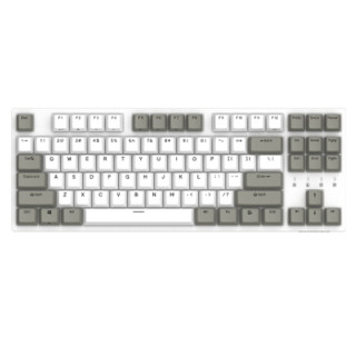 DURGOD 杜伽 TAURUS K320 87键 有线机械键盘 天然白 Cherry黑轴 无光